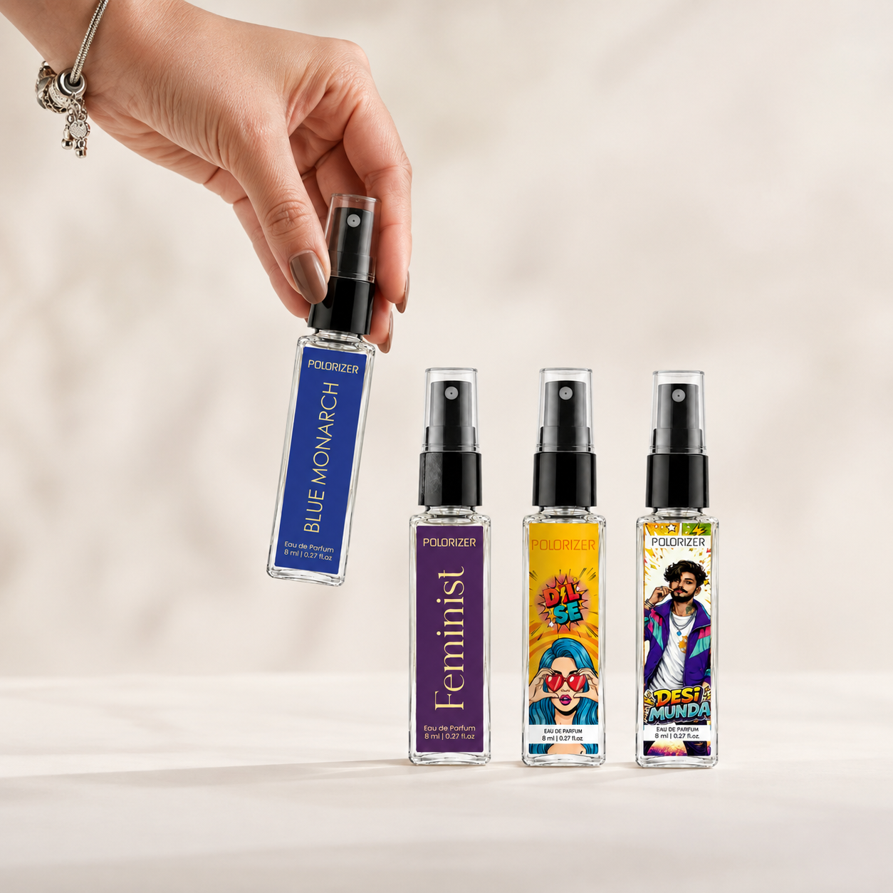 Polorizer Trial Perfume Pack of 4 x 8ml.