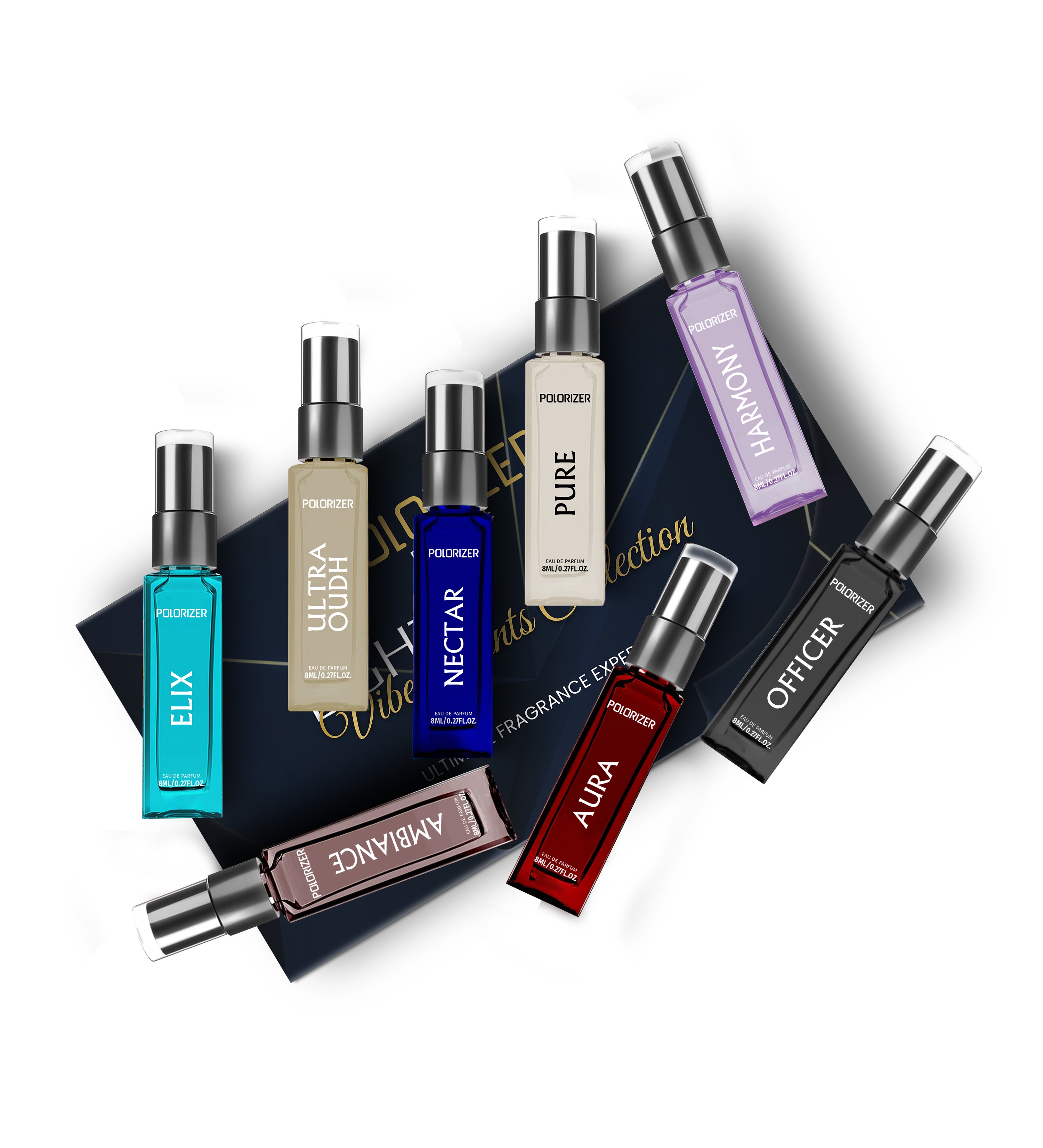 8 Vibe Scents Collection For Unisex - 8 x 8ml - Polarizer Perfume