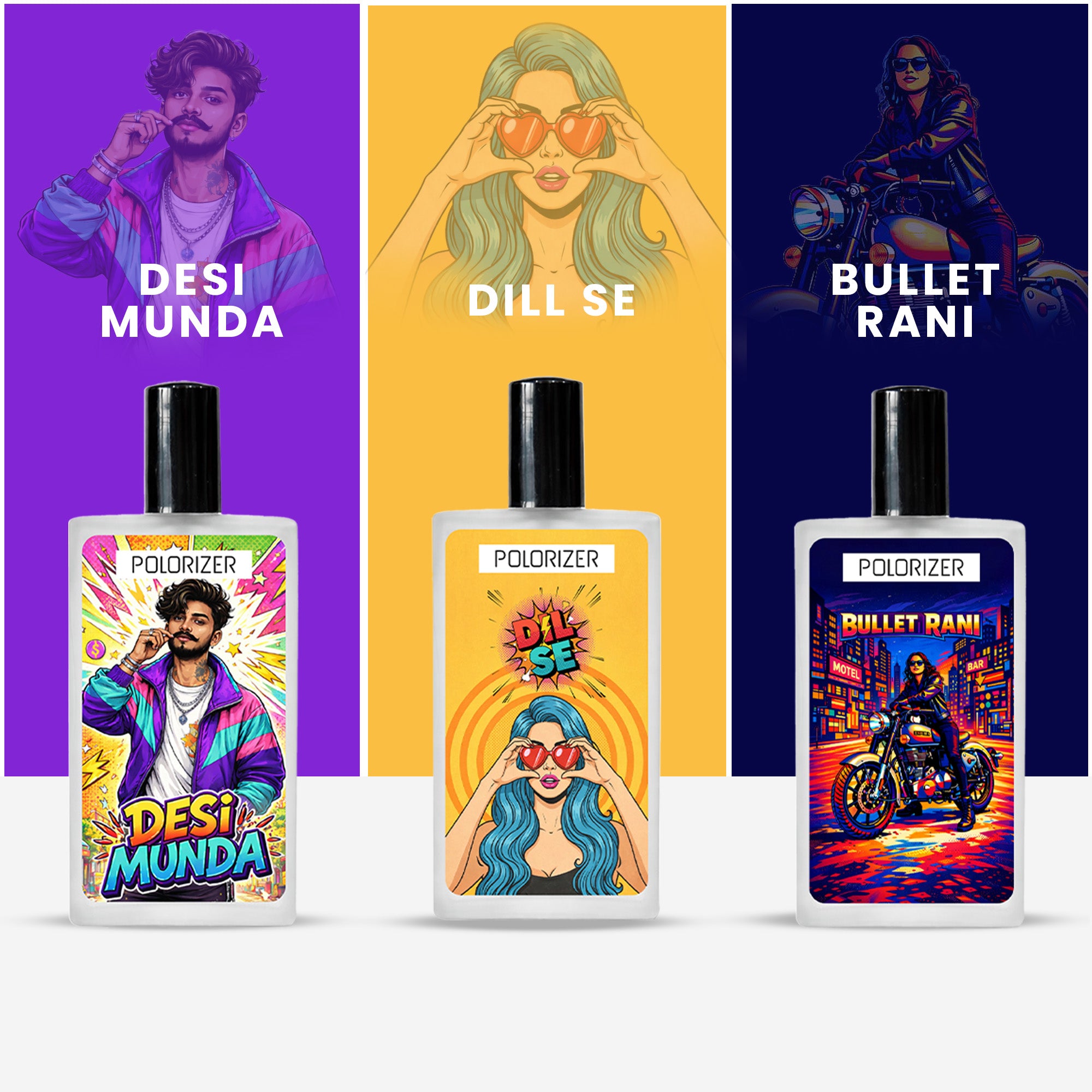 Polorizer Comic Perfume Collection Pack of 3.