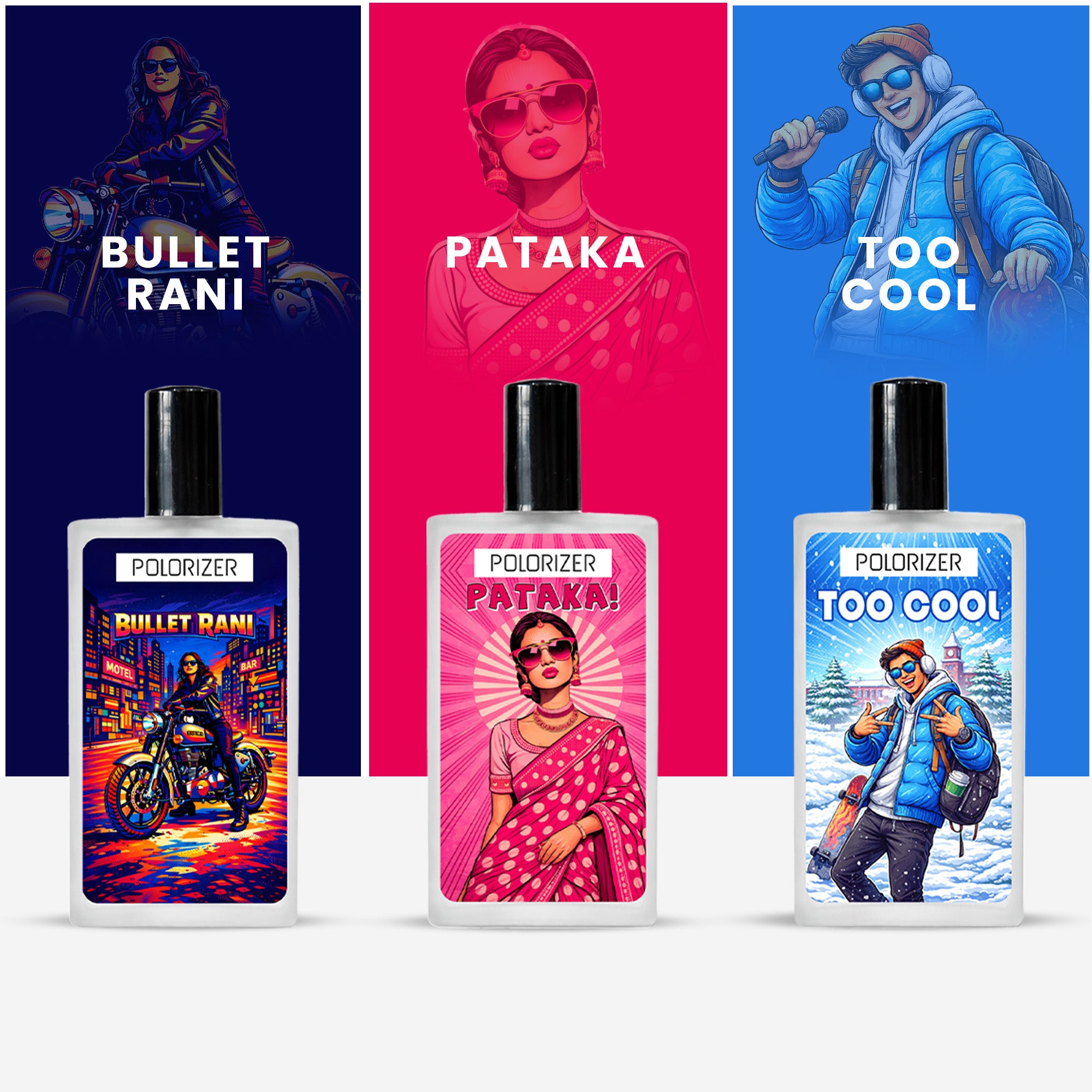 Polorizer Comic Perfume Collection Pack of 3 100 ML